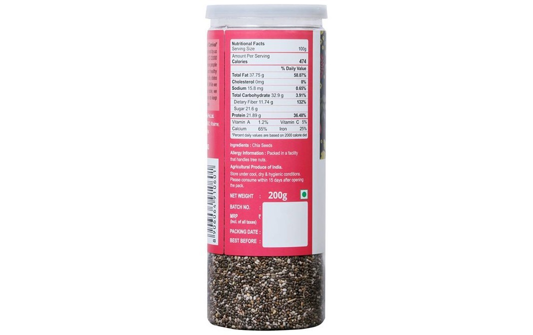 Carnival Chia Seeds    Plastic Jar  200 grams